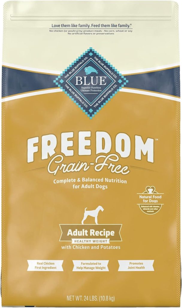 Blue Freedom Adult Grain-Free Healthy Weight Chicken and Potatoes Recipe Dry Dog Food