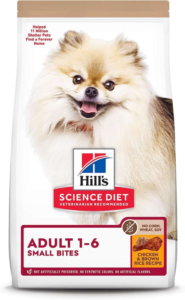 Hill’s Science Diet Adult Small Bites No Corn, Wheat, Soy Chicken & Brown Rice Recipe Dry Dog Food