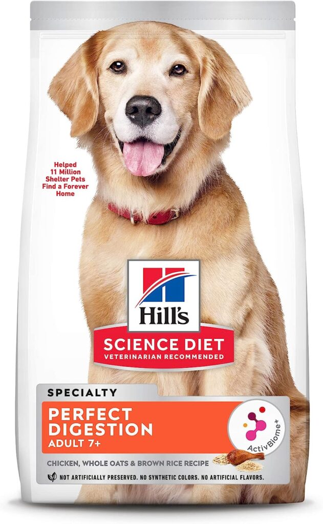 Hill’s Science Diet Adult 7+ Perfect Digestion Chicken, Whole Oats & Brown Rice Recipe Dry Dog Food