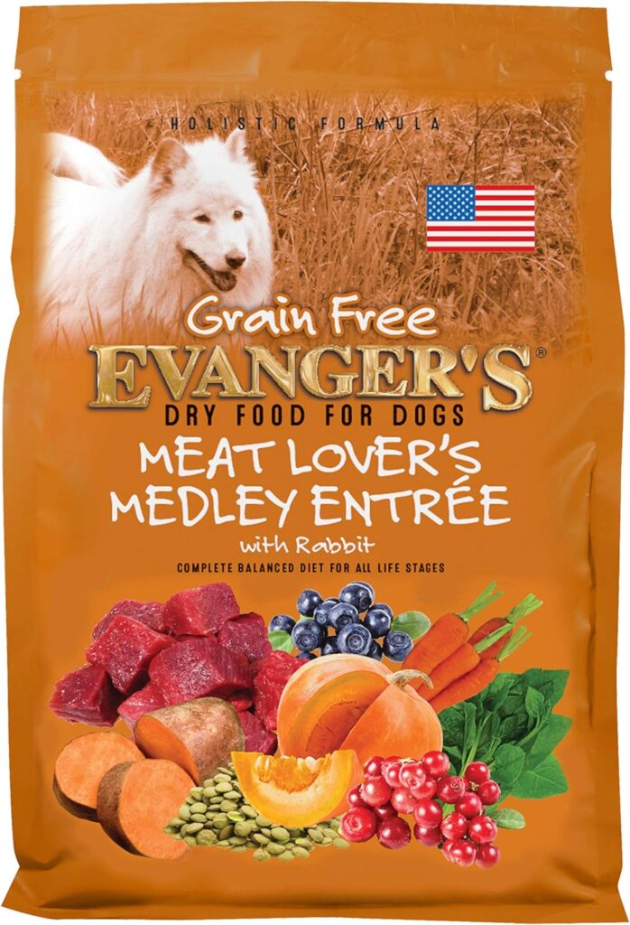Evanger’s Grain-Free Meat Lover’s Medley Entree with Rabbit Dry Dog Food