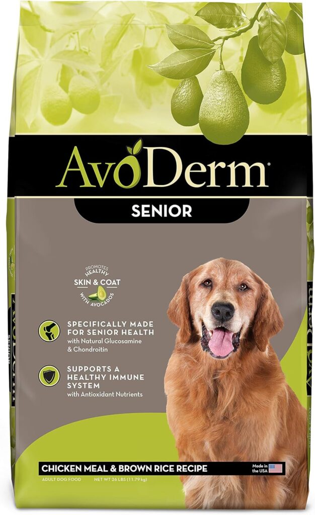 AvoDerm Senior Chicken Meal & Brown Rice Formula Dry Dog Food