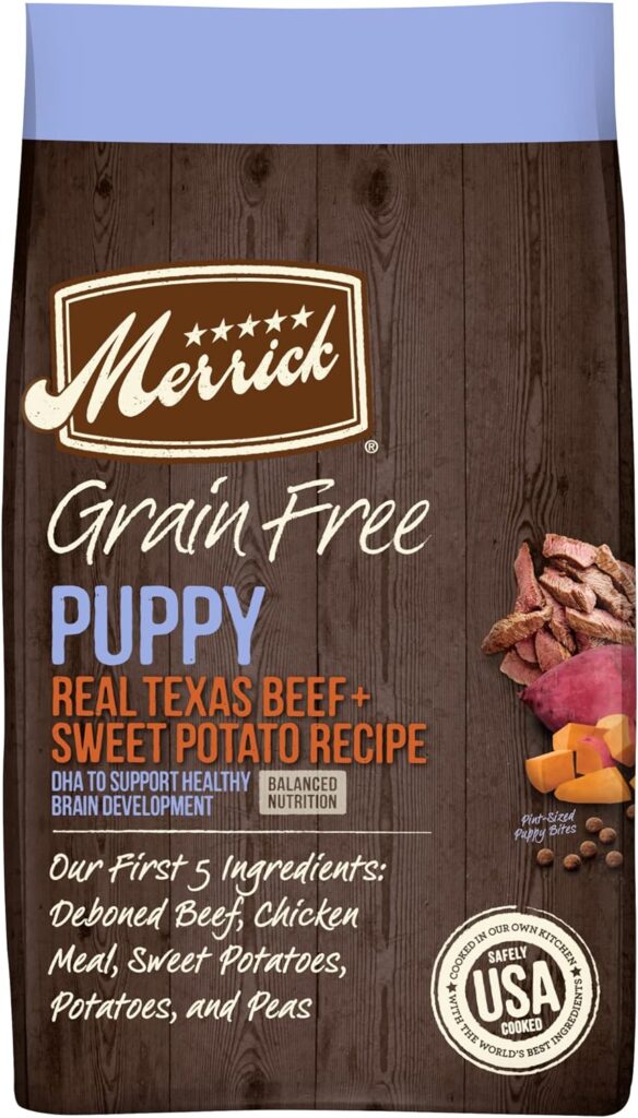 Merrick Grain-Free Real Texas Beef + Sweet Potato Puppy Recipe Dry Dog Food