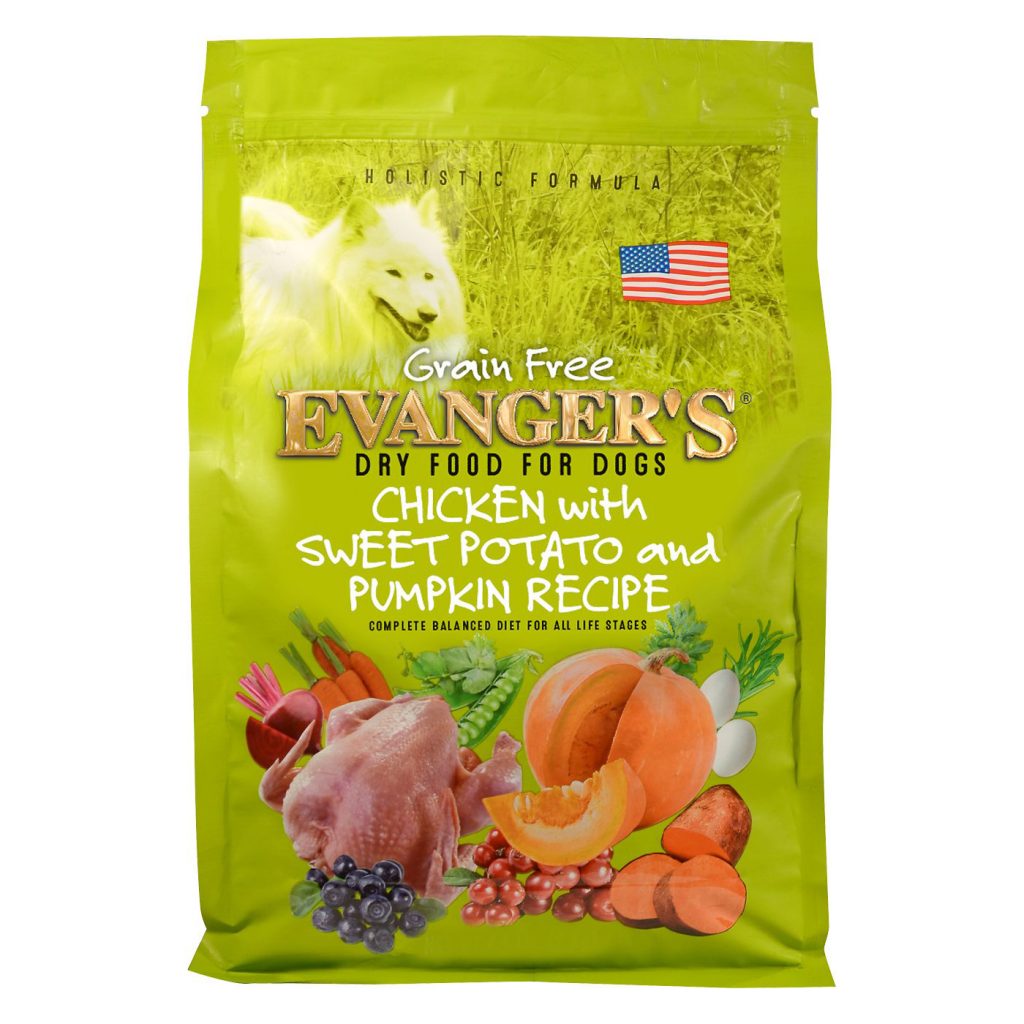 Evanger’s Grain-Free Chicken with Sweet Potato and Pumpkin Recipe Dry Dog Food