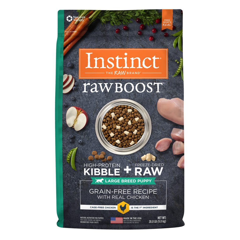 Instinct Raw Boost Grain-Free Recipe with Real Chicken for Large Breed Puppies Dry Dog Food