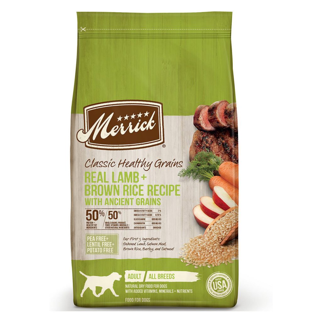 Merrick Classic Healthy Grains Real Lamb + Brown Rice Recipe with Ancient Grains Dry Dog Food