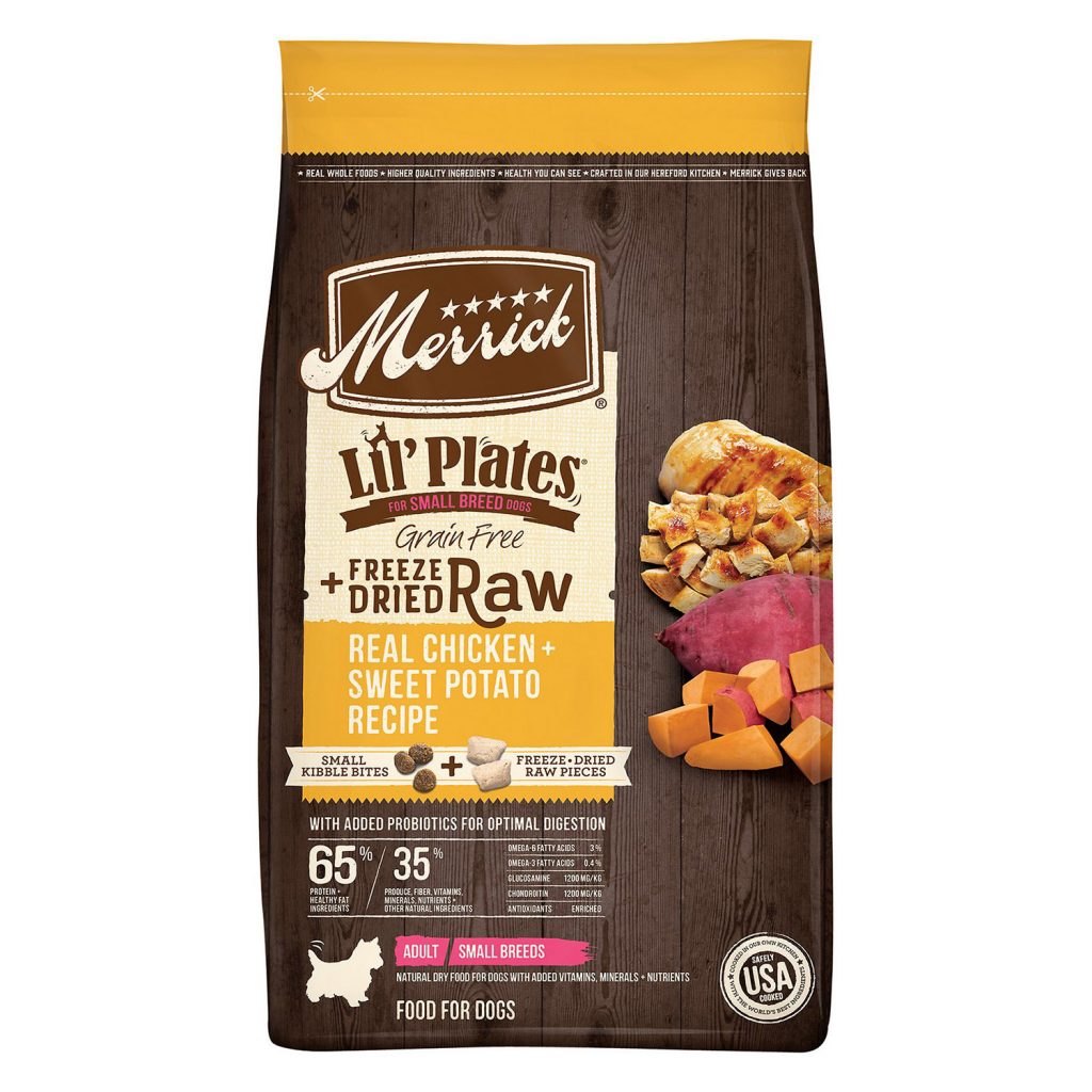 Merrick Lil’ Plates Grain-Free Real Chicken + Sweet Potato with Raw Bites Recipe Dry Dog Food