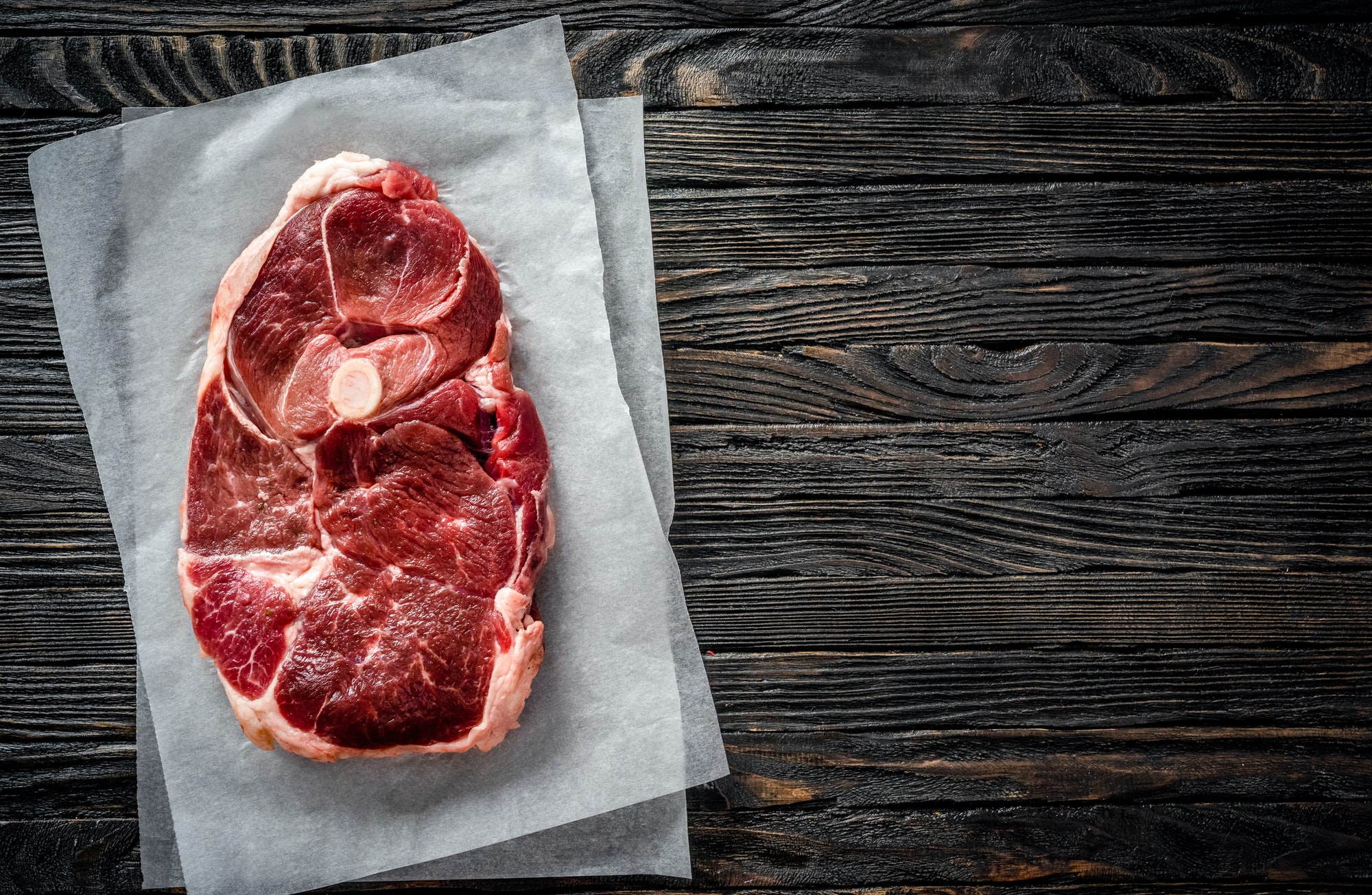Piece of raw lamb meat